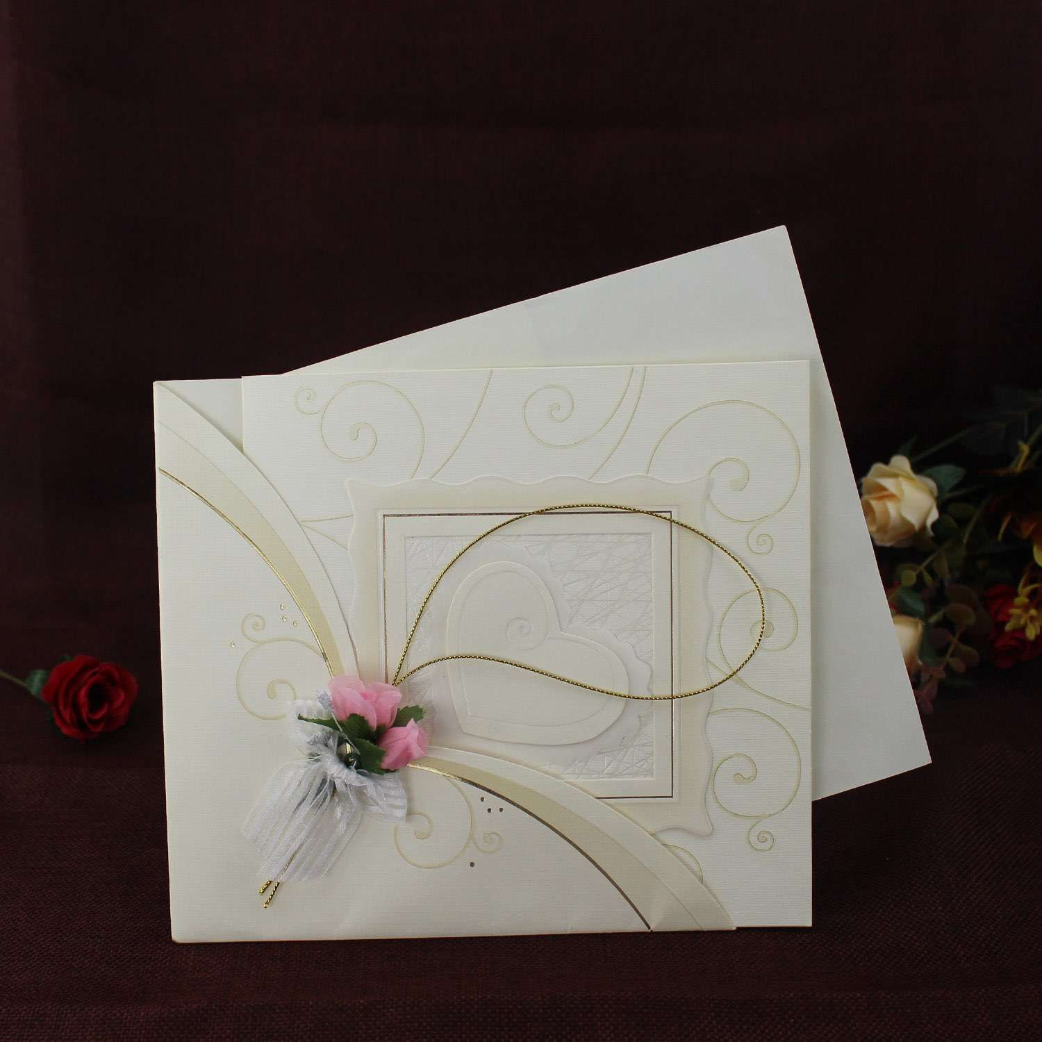 Western Style Wedding Invitations Pocket